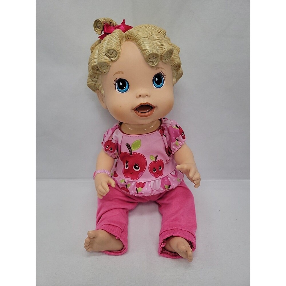 Hasbro Baby Alive Working "All Gone" Talking Blonde Baby Doll 2009